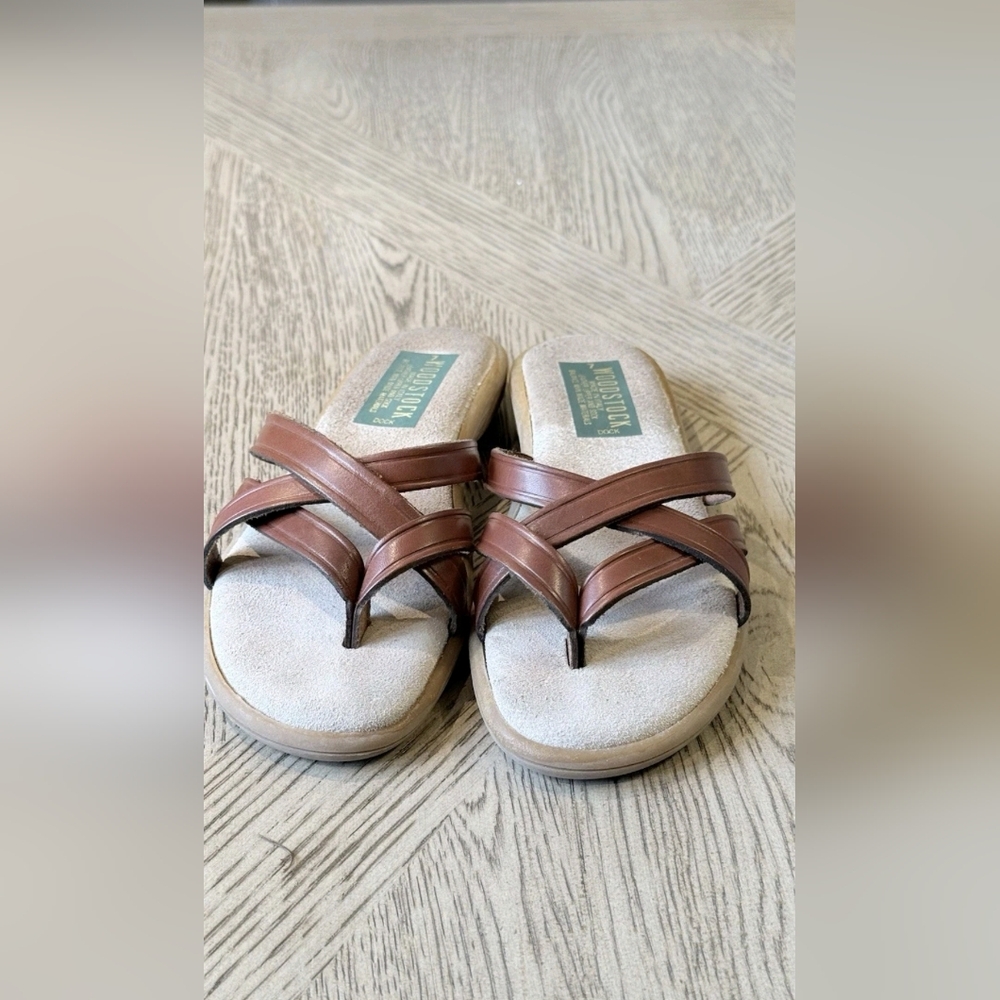 Woodstock Women's Brown Sandals - Picture 4 of 5